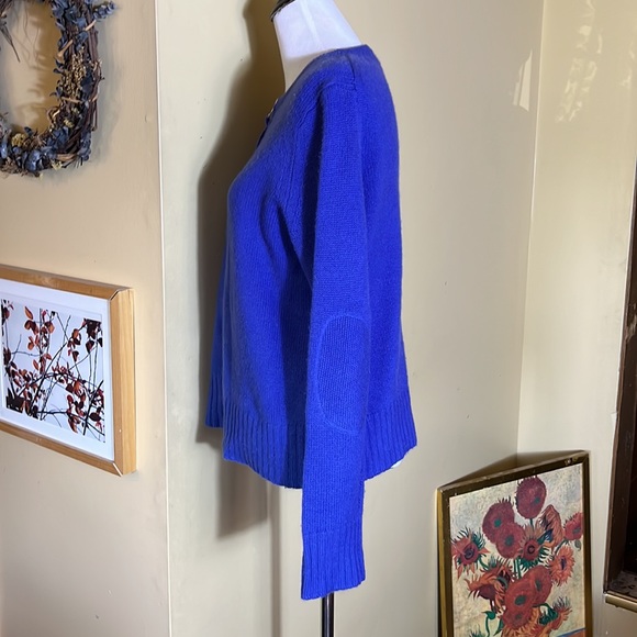 LORD & TAYLOR Size Large Dual Zip 
Super Wool Cashmere Exposed Zip Cardigan Luxe - Picture 9 of 16